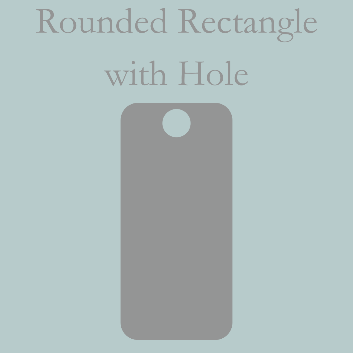Acrylic Craft Blank - Clear Rounded Rectangle with Hole
