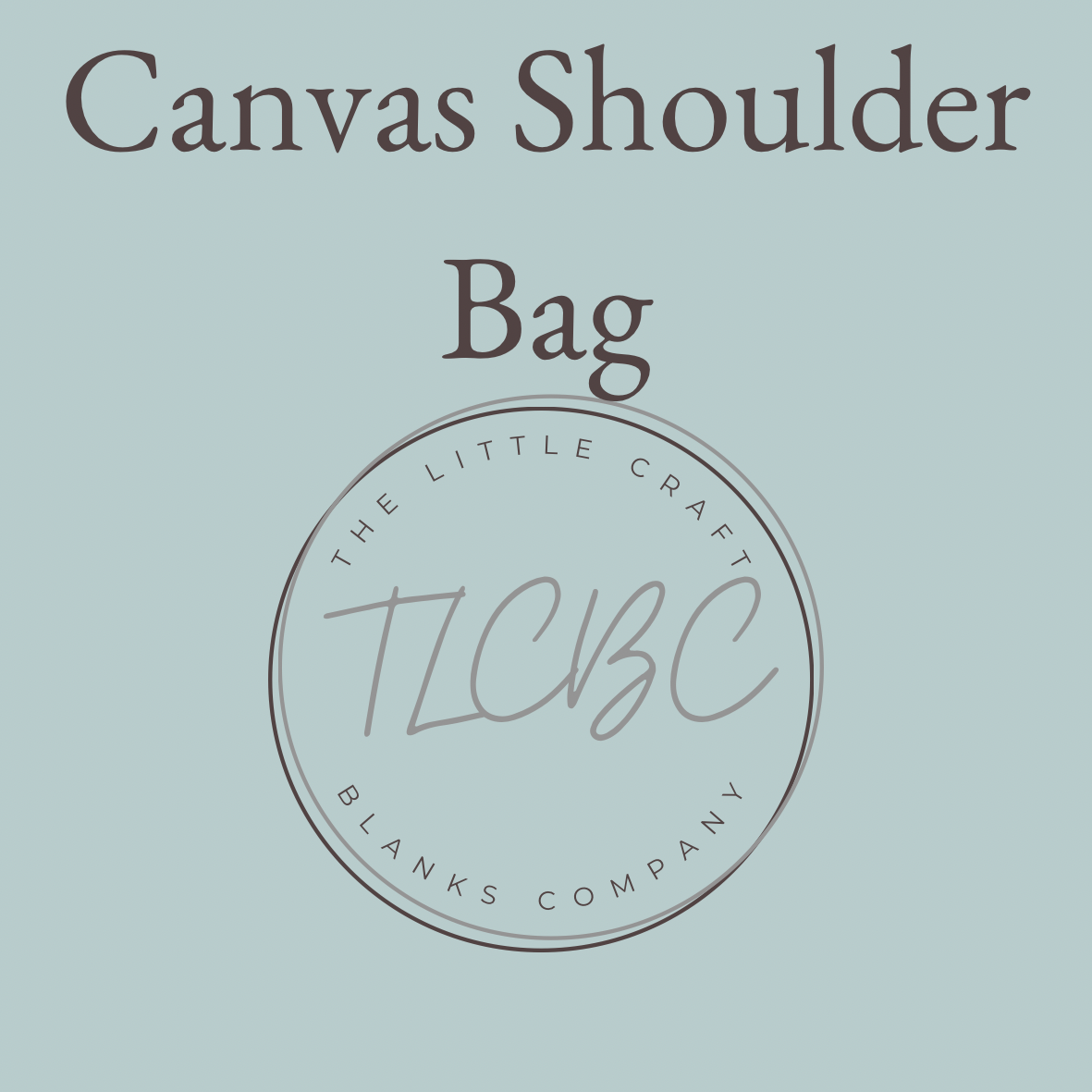 Canvas Shoulder Bag - White & Black