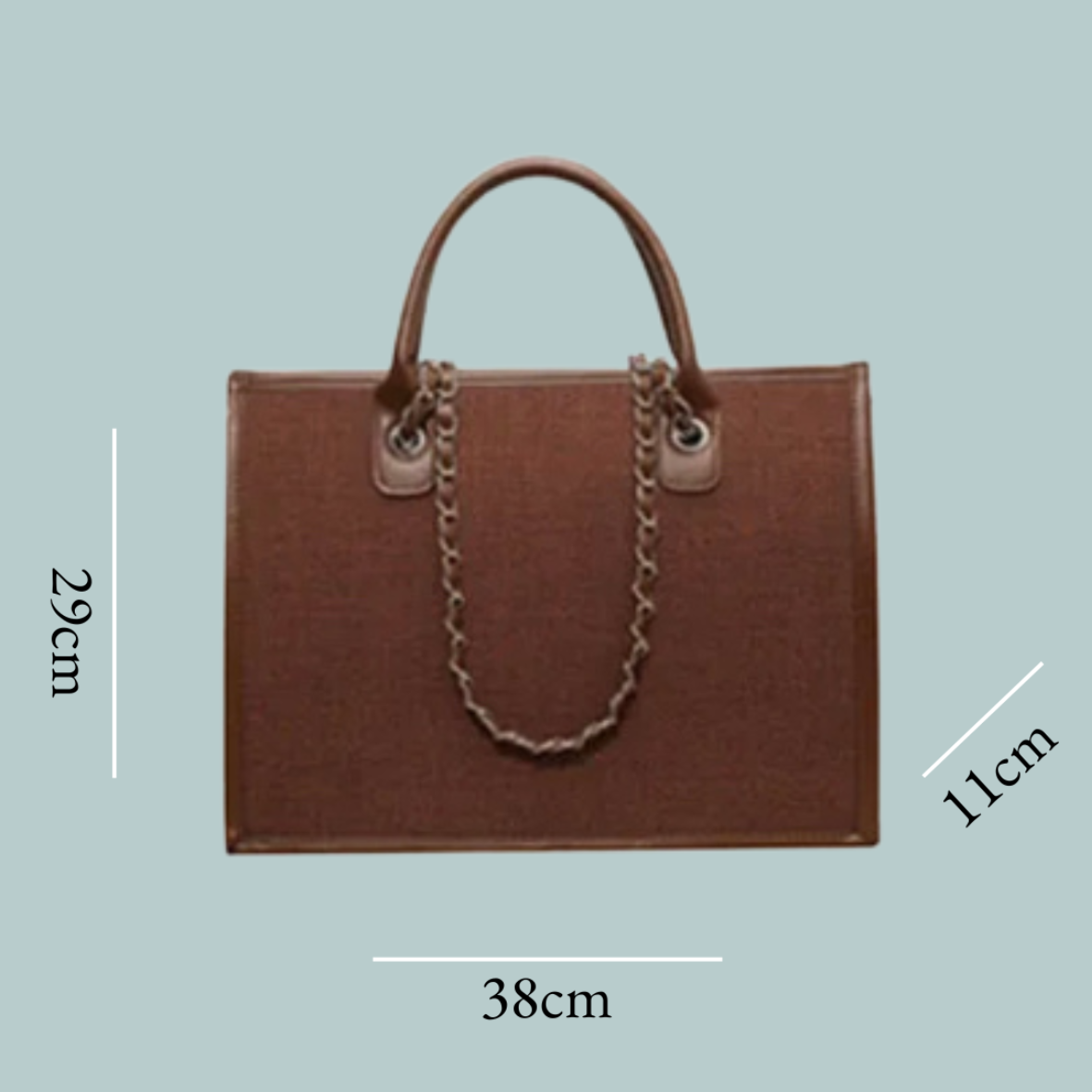 Canvas Smart Tote - Brown