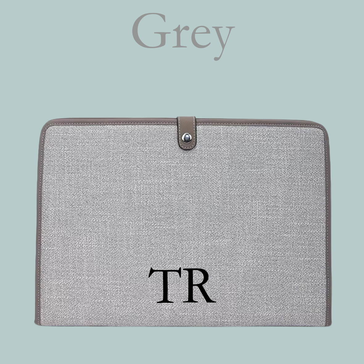 Canvas Ipad & Document Holder - Grey