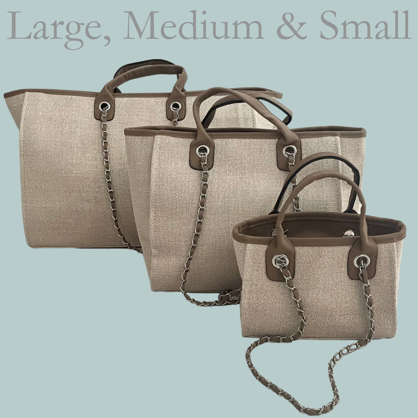Medium Canvas Tote - Beige