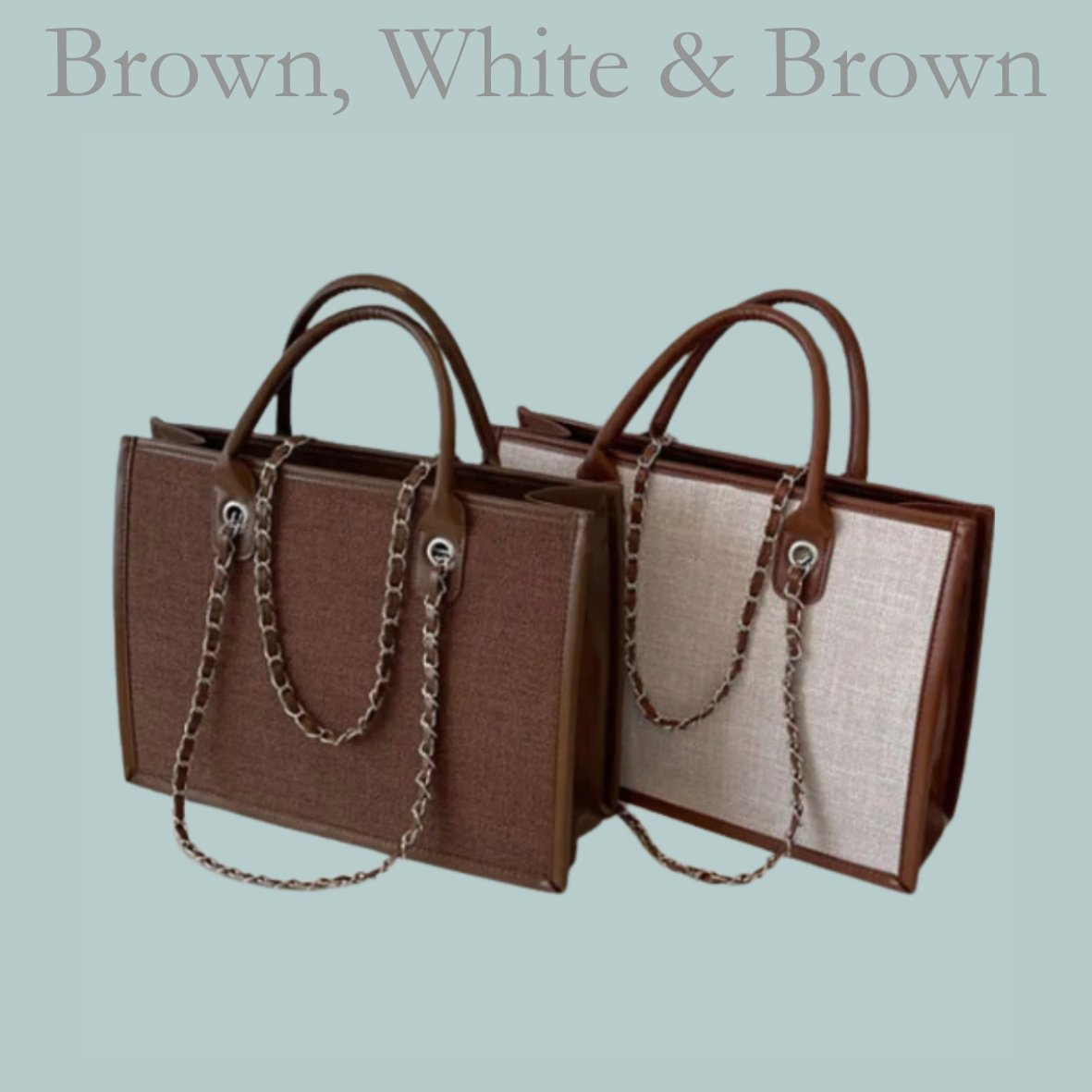 Canvas Smart Tote - Brown