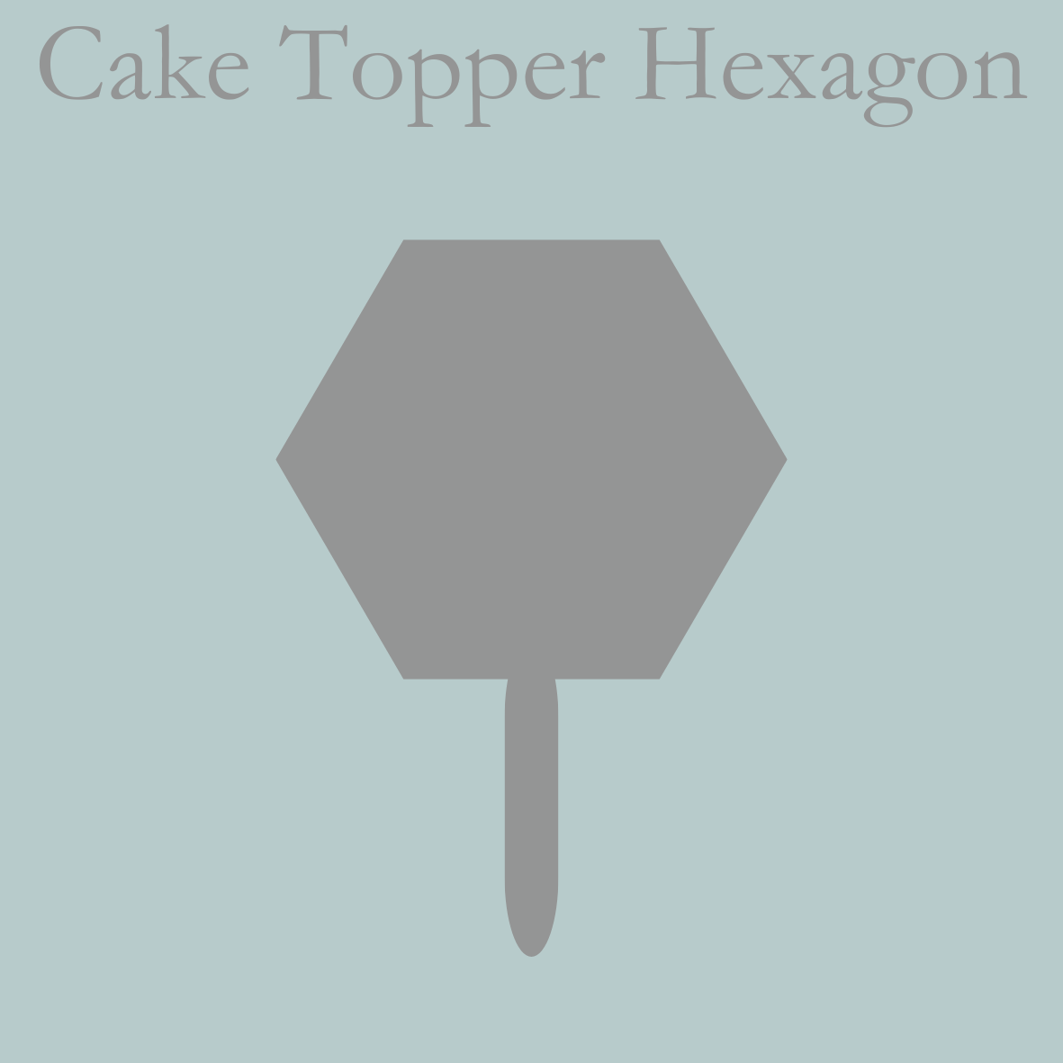 Acrylic Craft Blank - Clear Hexagon Cake Topper