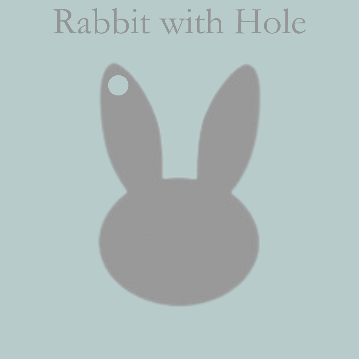 Empty Photo Rabit Acrylic Craft Blank - White Rabbit with Hole – thelittlecraftblankscompany