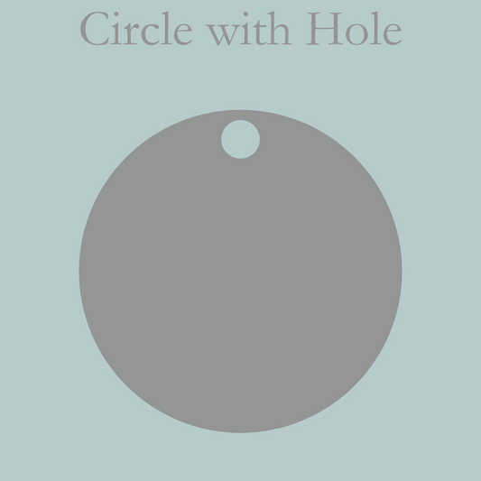 Acrylic Craft Blank - Clear Circle with Hole